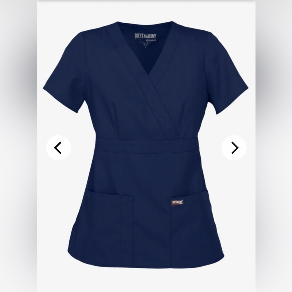 Grey's Anatomy Women’s Navy V-Neck Scrub Top